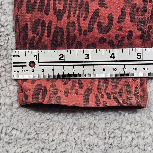 Joes High Rise Skinny Leopard Print Jeans Size 28 Red & Black Womens Denim Pants - Picture 13 of 16